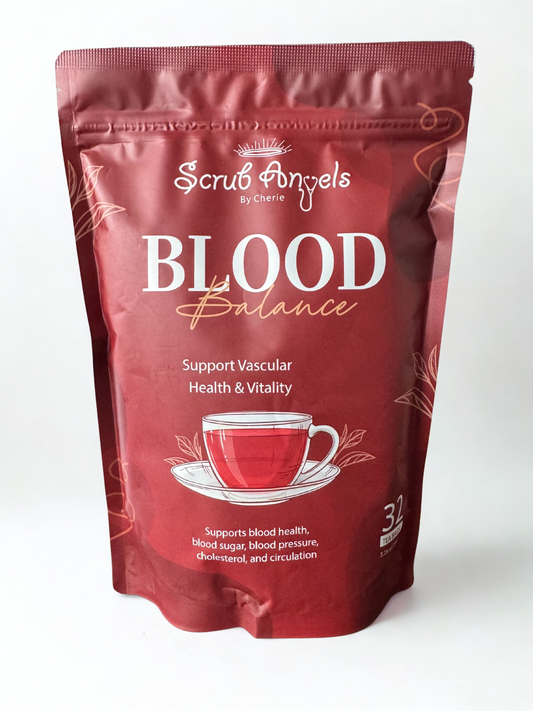 Blood Balance Detox Tea 32 Day Supply (Dark Red Bag)