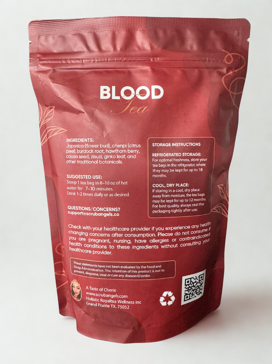 Blood Balance Detox Tea 32 Day Supply (Dark Red Bag)