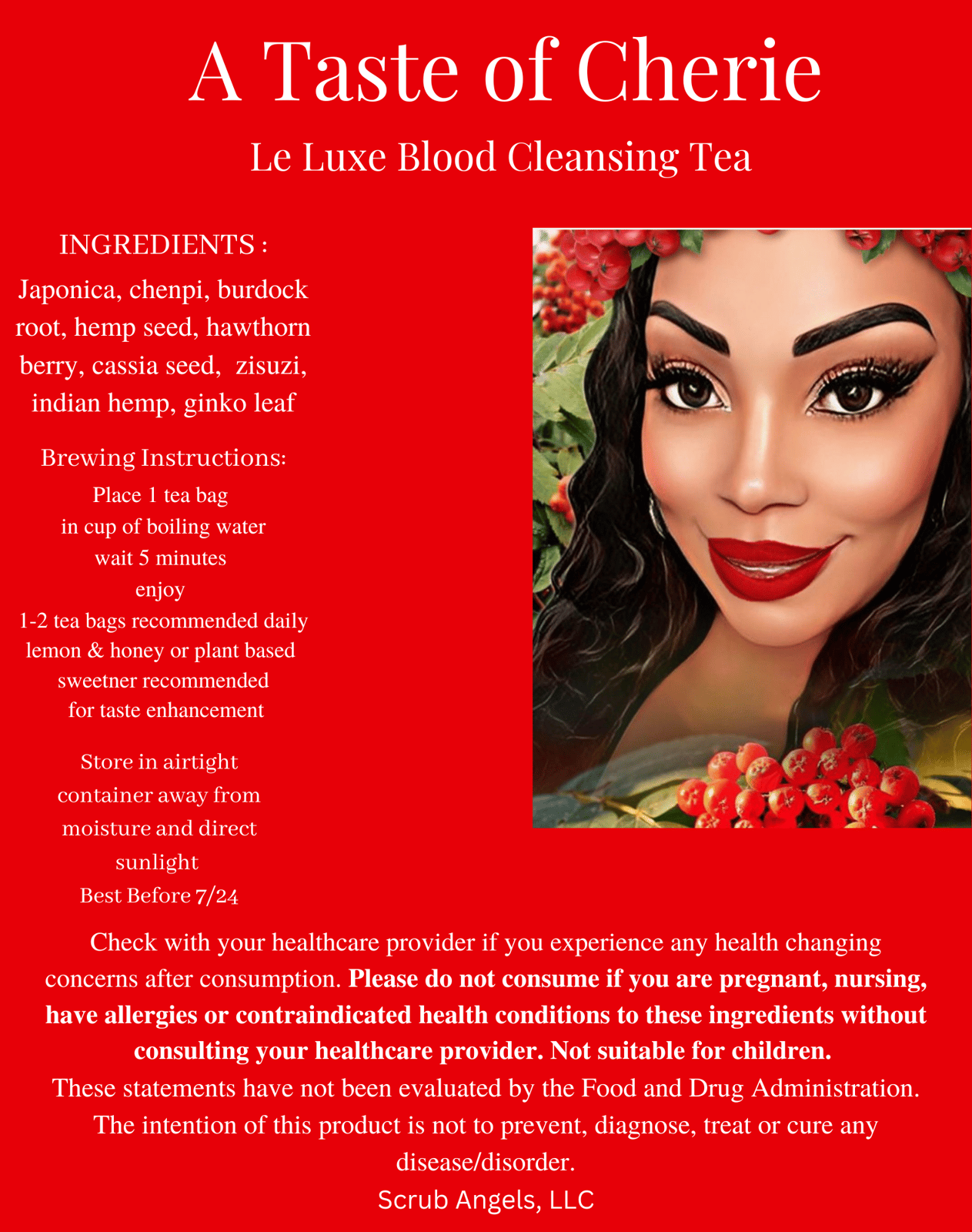 Organic Blood Cleanse & Detox Tea 32 Day Supply (Orange Bag)
