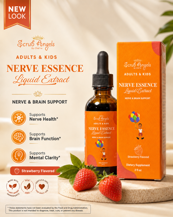 Nerve Essence Nerve & Brain Support - Liquid Extract (Strawberry Flavor)