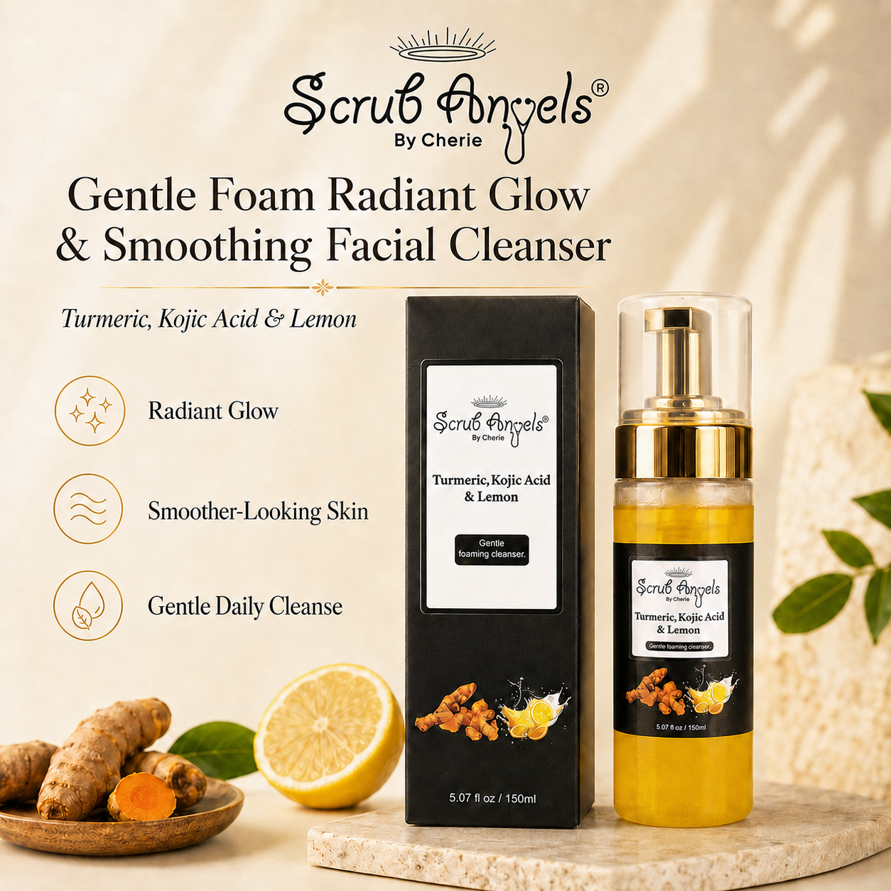 Satin Oasis Gentle Foam Radiant Glow & Smoothing Facial Cleanser