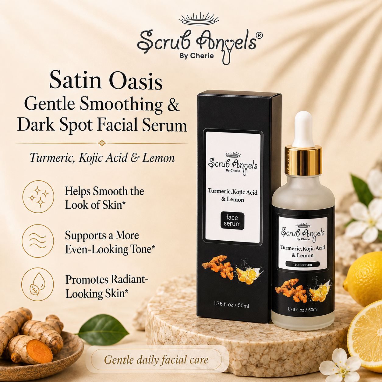 Satin Oasis Gentle Smoothing & Dark Spot Facial Serum