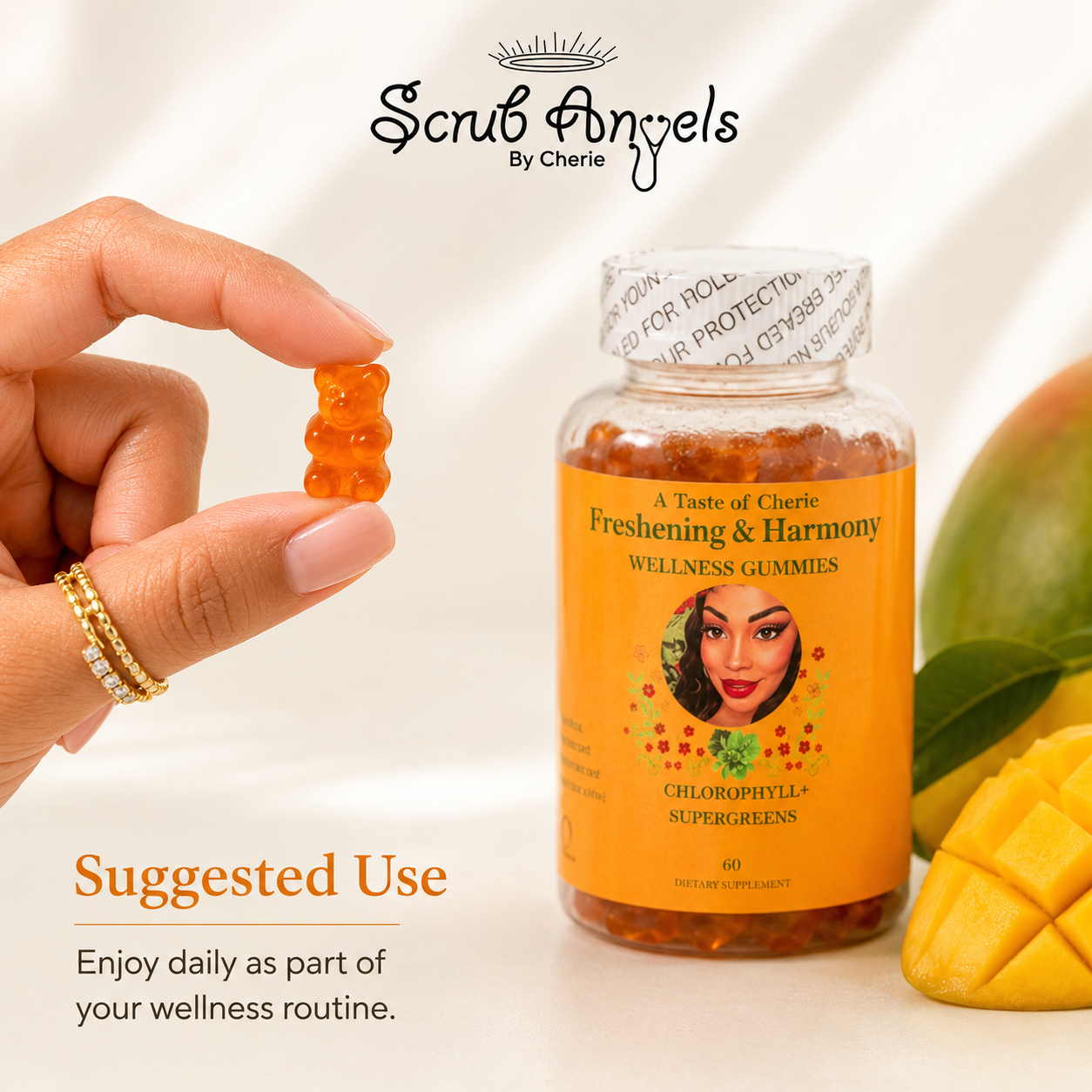 Refreshing & Harmony Chlorophyll Gummies (Mango Flavor)