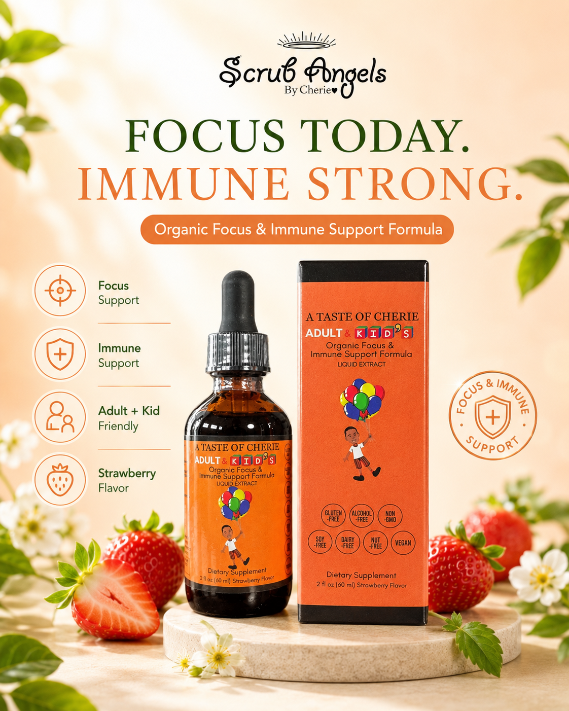 Focus and Immune Support Blend - Liquid Extract