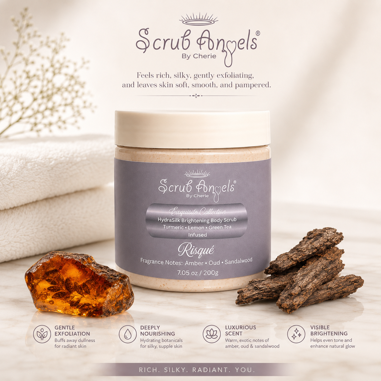 HydraSilk Brightening Body Scrubs - Risque & Opulence Collections