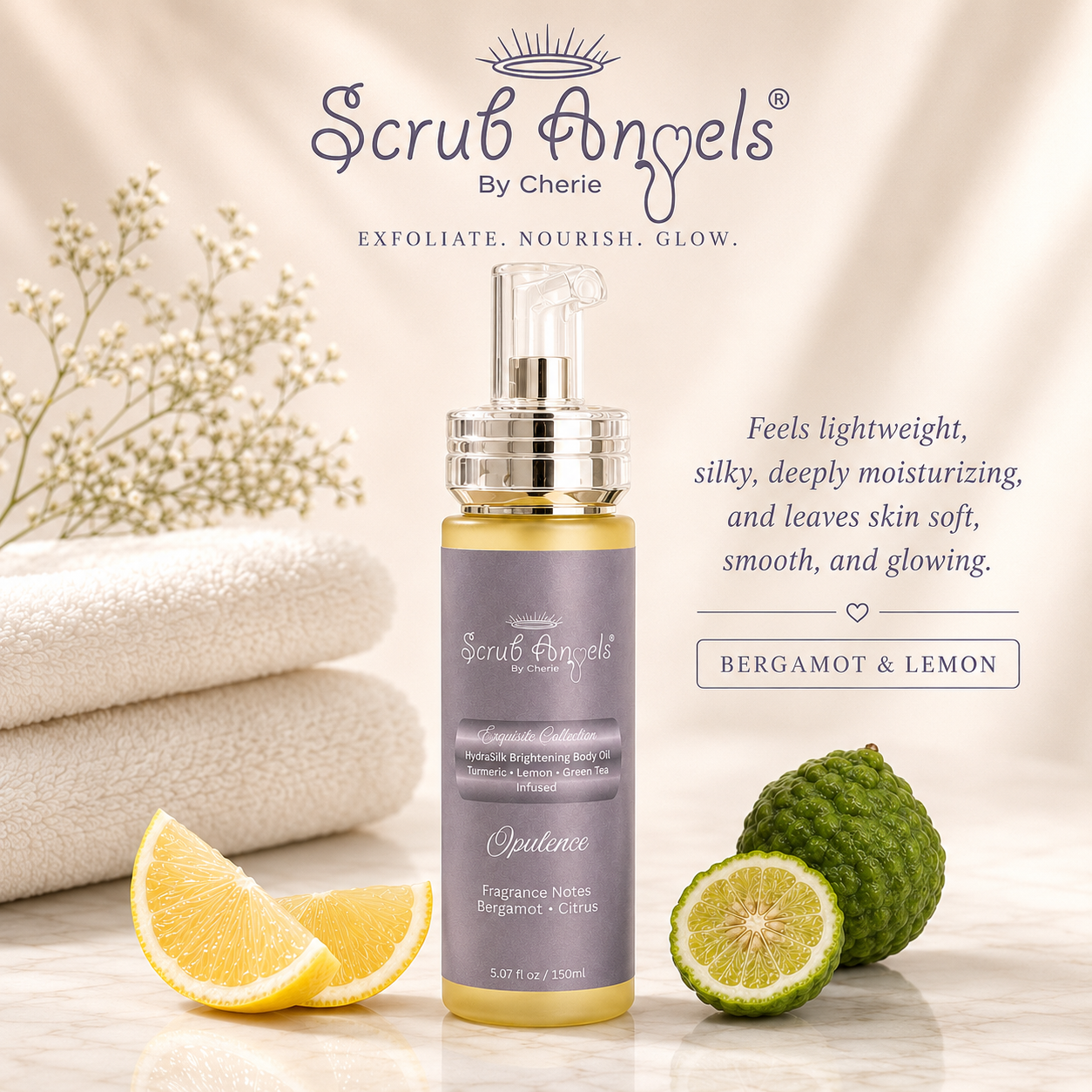 HydraSilk Brightening Body Oil - Risque & Opulence Collections