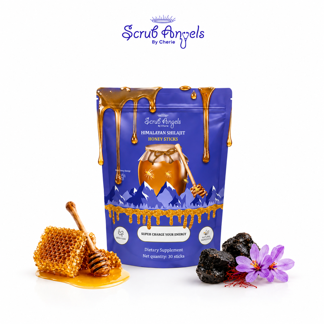 Himalayan Shilajit Honey Sticks (Wild Berry Flavor)