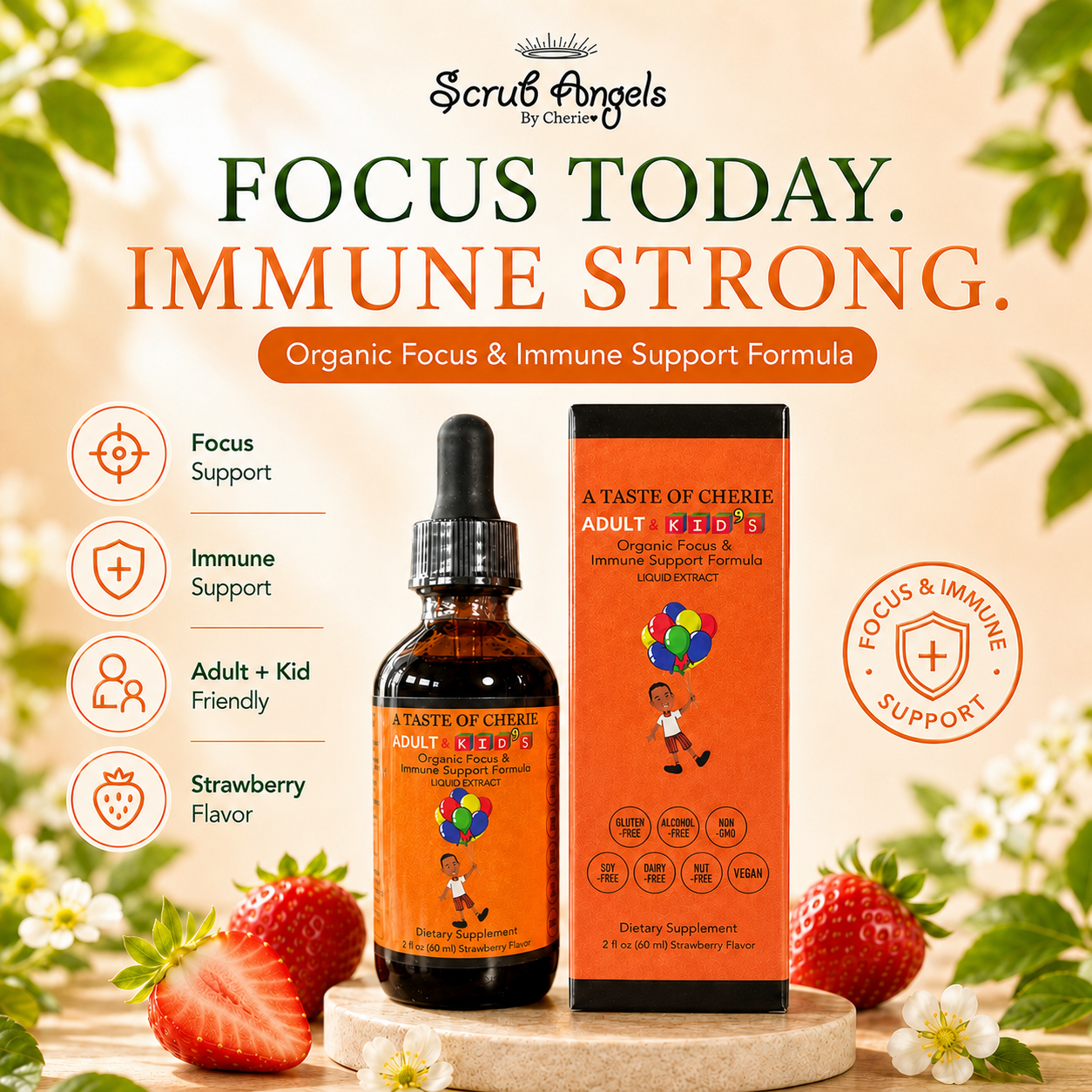 Focus and Immune Support Blend - Liquid Extract