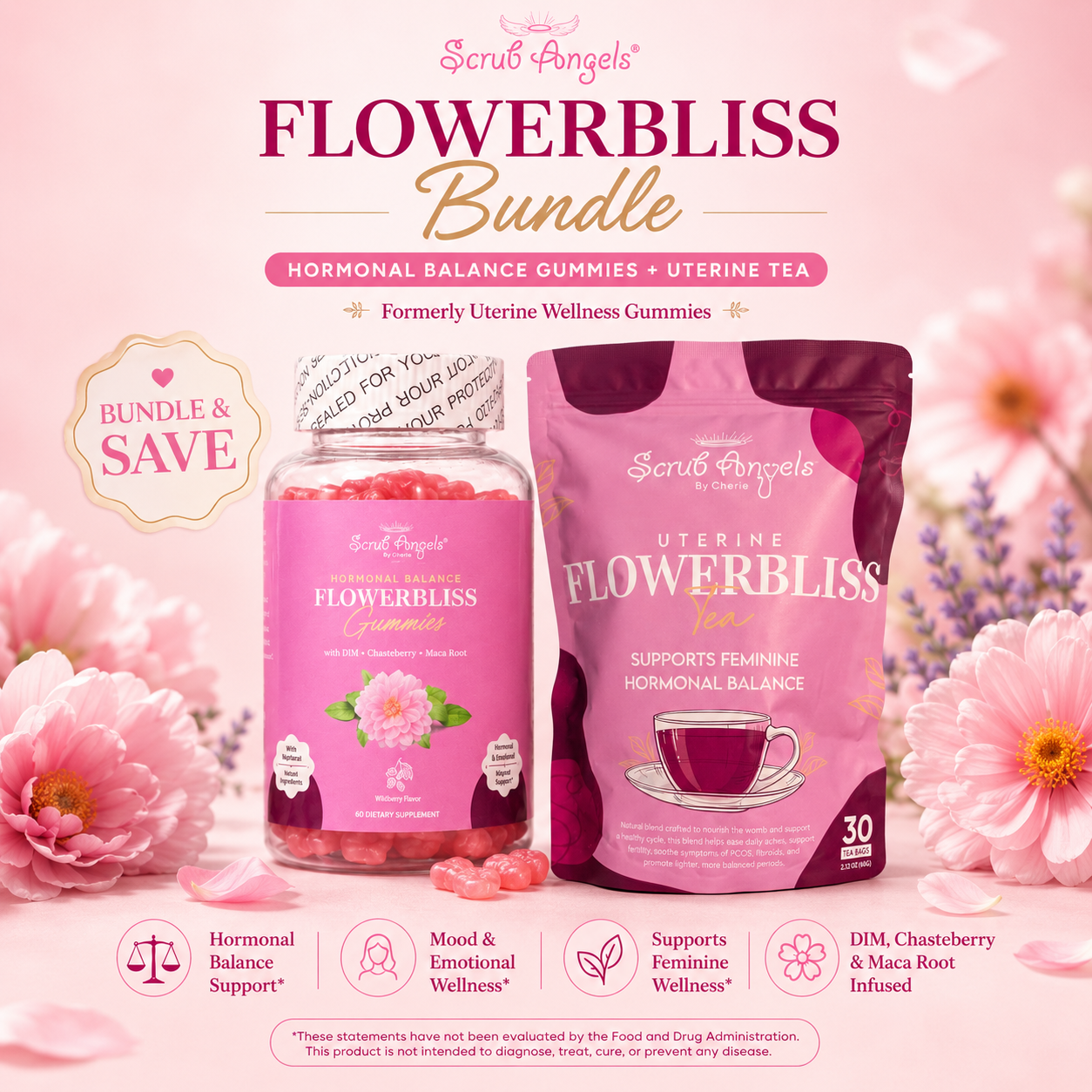 Flowerbliss Uterine Wellness Bundle for Hormonal Balance
