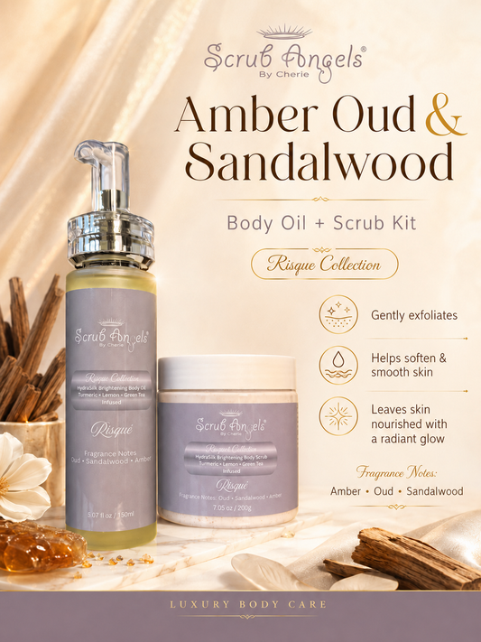 HydraSilk Amber, Sandalwood and Oud Body Bundle - Risque Collection