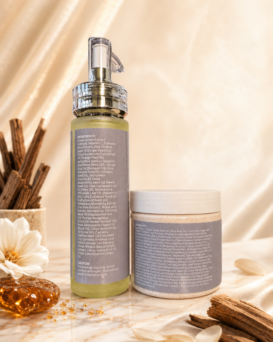 HydraSilk Amber, Sandalwood and Oud Body Bundle - Risque Collection