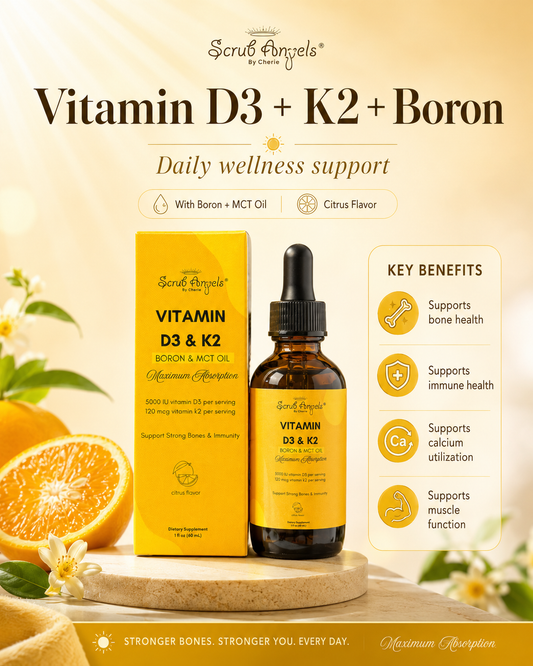 Premium Vitamin D3 & K2 With Boron for Bone and Immunity Support | Liquid Extract