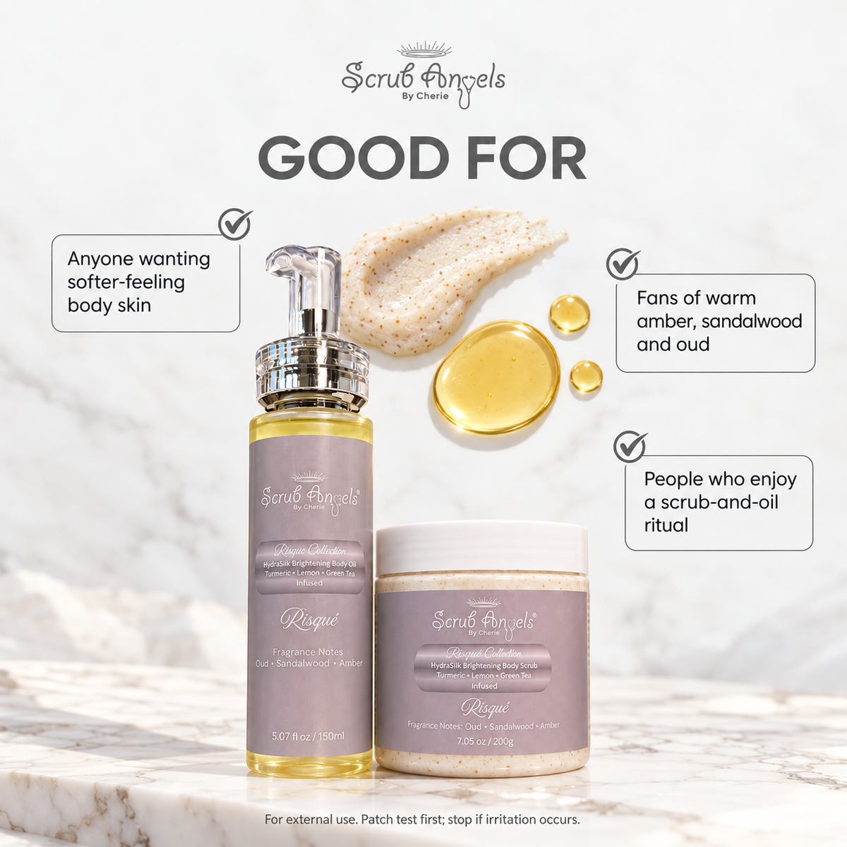 HydraSilk Amber, Sandalwood and Oud Body Bundle - Risque Collection