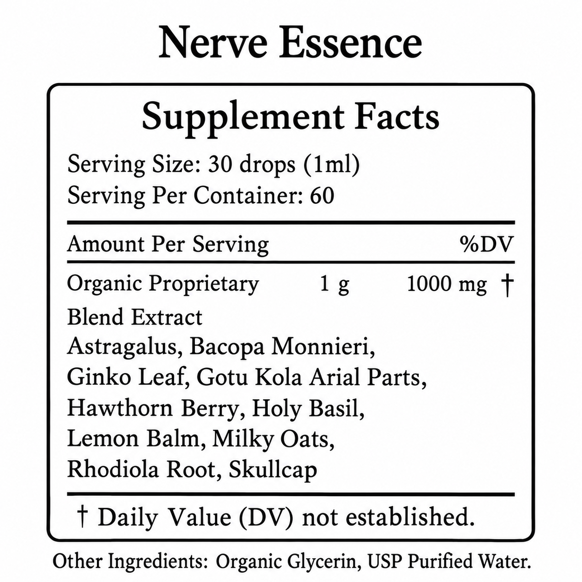 Nerve Essence Drops for Focus and Nerve Support