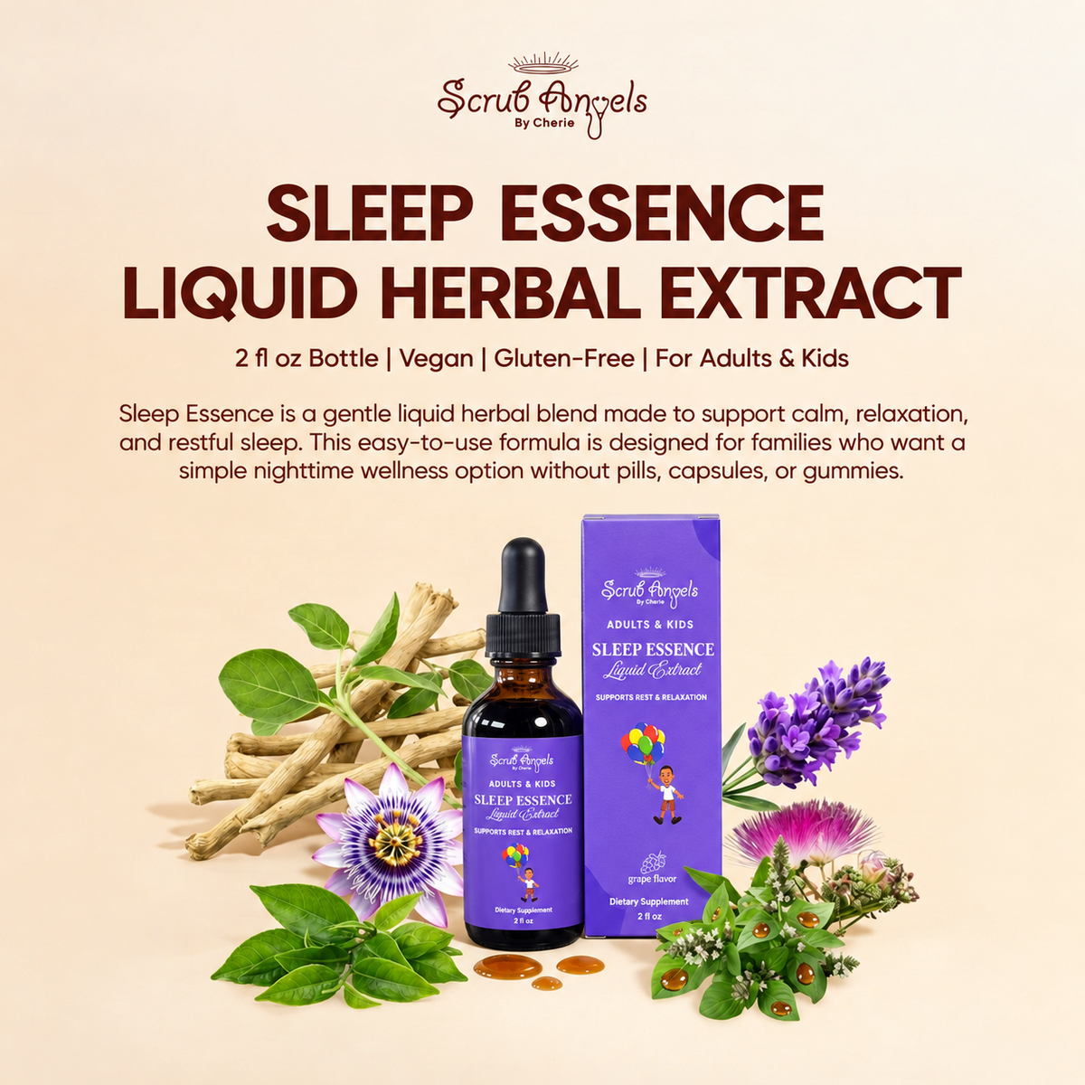 Sleep Essence with Ashwagandha for Restful Sleep - Liquid Extract