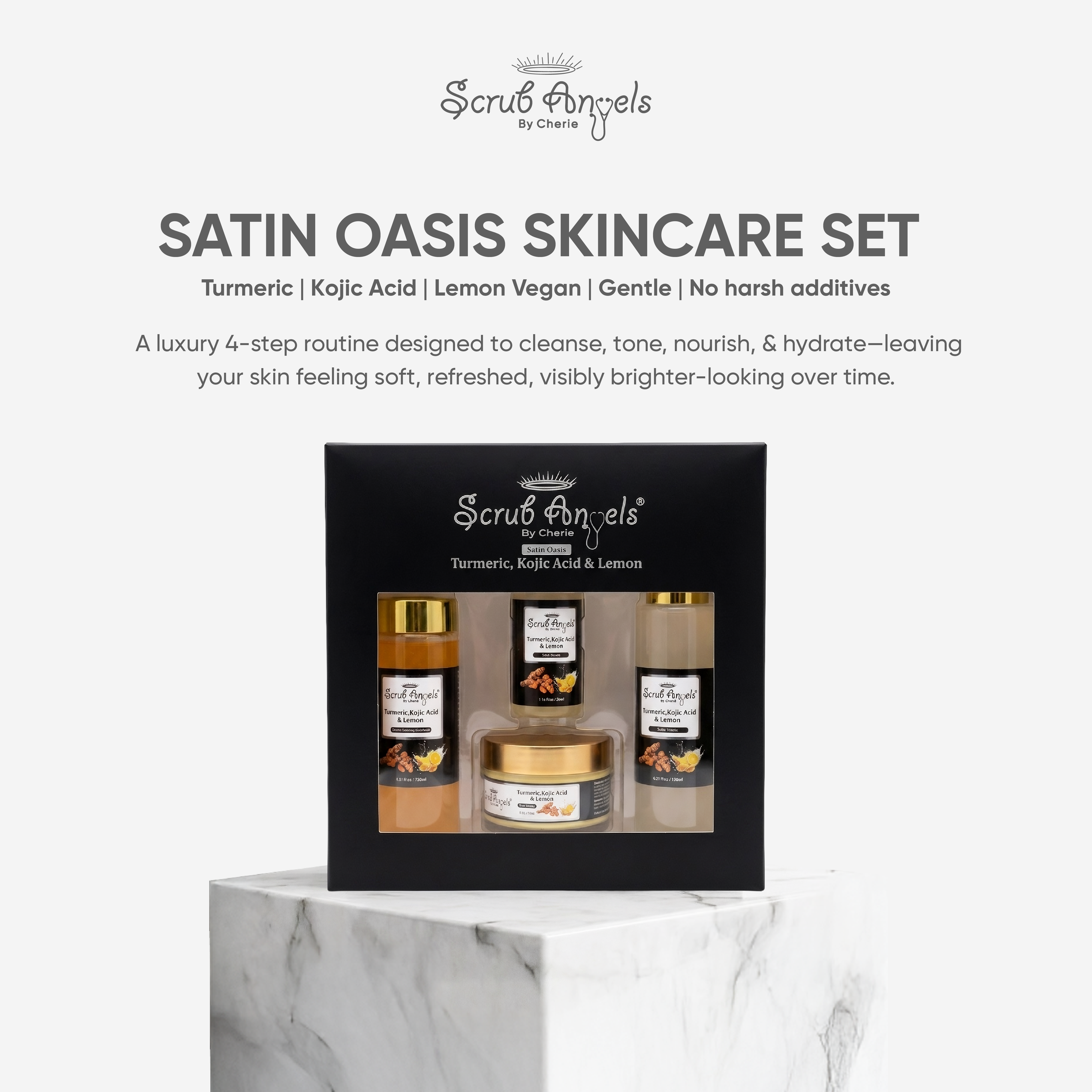 Satin Oasis: Tumeric, Kojic Acid & Lemon (Sensitive Formula)