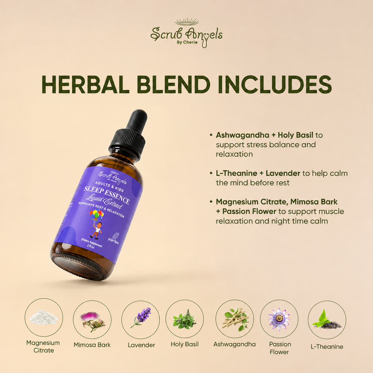 Sleep Essence with Ashwagandha for Restful Sleep - Liquid Extract