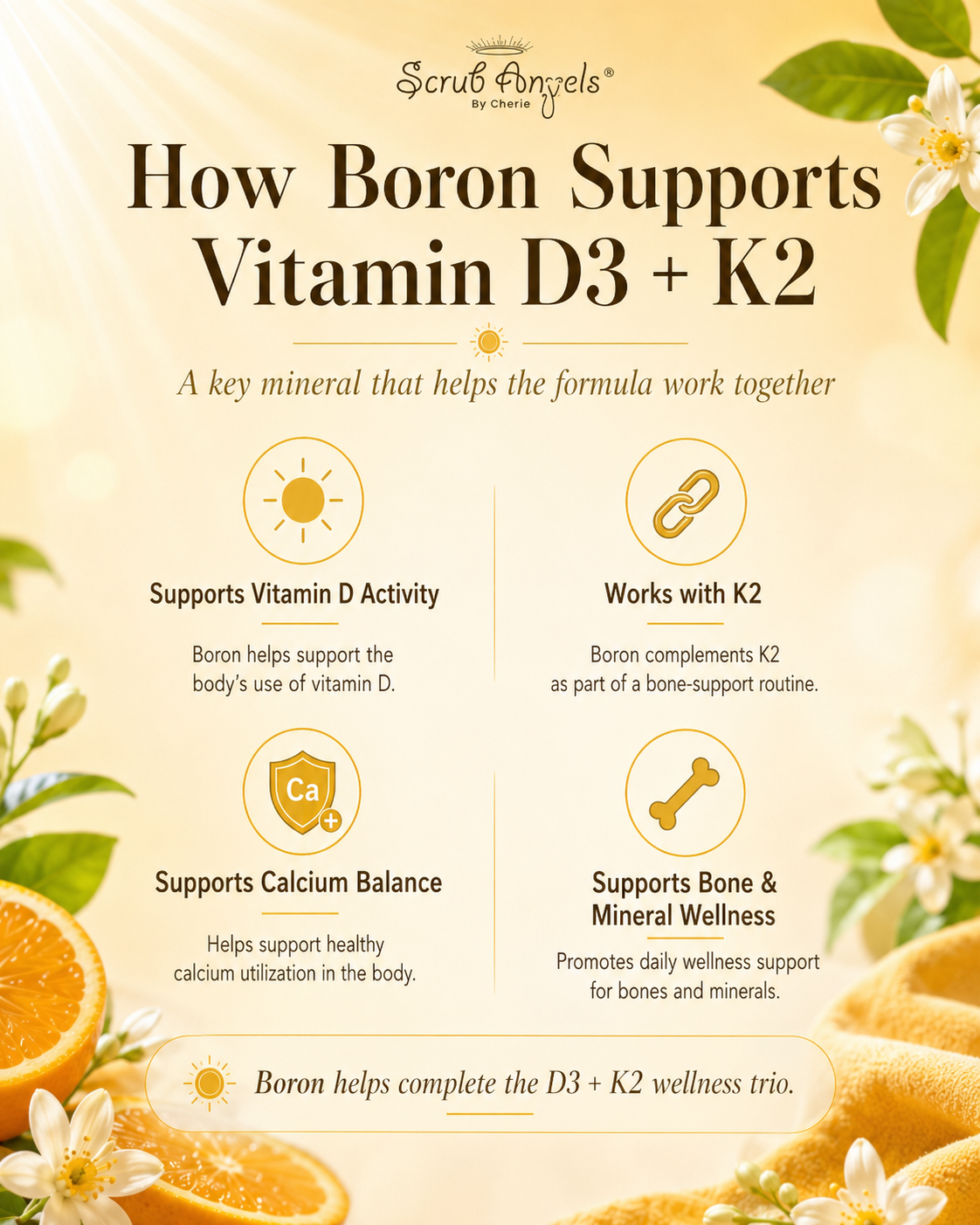 Premium Vitamin D3 & K2 With Boron for Bone and Immunity Support | Liquid Extract
