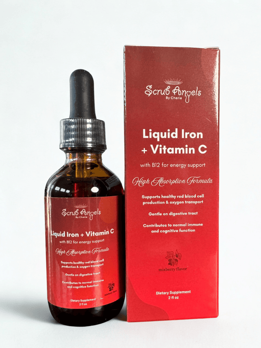 Iron + Vitamin C and B12 For Energy Support - Liquid Extract